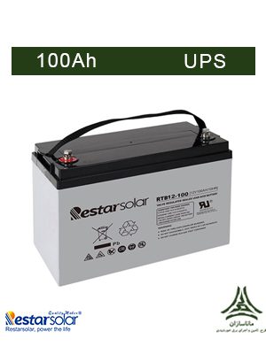 باتری 100 آمپرساعت، 12 ولت RESTAR SOLAR نوع UPS مدل RTB100AH
